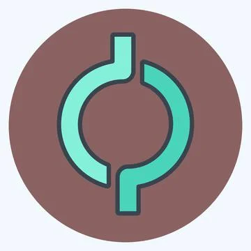 Icon Open Connection. suitable for Community symbol. color mate style. simple 스톡 일러스트