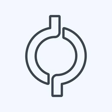 Icon Open Connection. suitable for Community symbol. line style. simple desig Stock Illustration