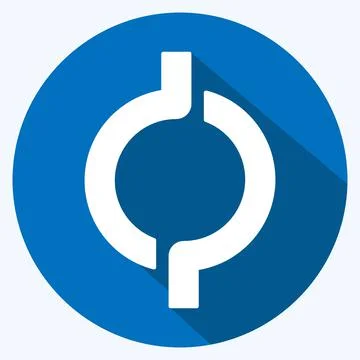 Icon Open Connection. suitable for Community symbol. long shadow style. simpl Stock Illustration