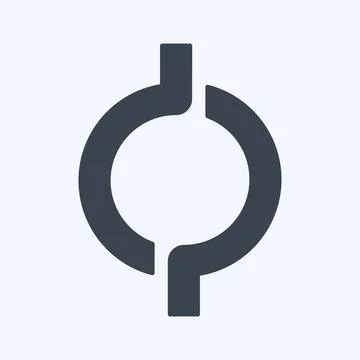 Icon Open Connection. suitable for Community symbol. glyph style. simple desi Stock Illustration