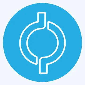 Icon Open Connection. suitable for Community symbol. blue eyes style. simple  Stock Illustration