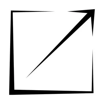 Icon open new window, tab link page line menu website Stock Illustration