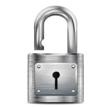 Icon open padlock, metal structure 스톡 일러스트