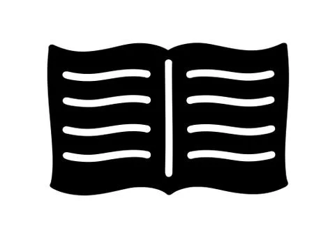 Icon. Opened school notebook. Stock Illustration