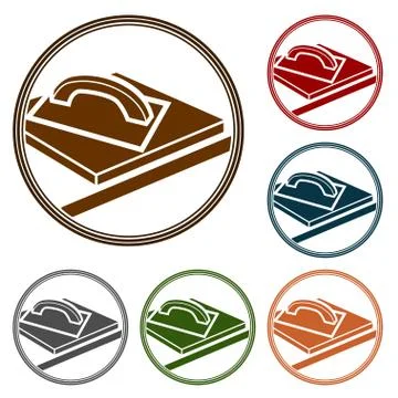 Icon or logo element for works with concrete and cement Stock Illustration