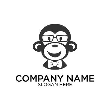 Icon or monkey logo Stock Illustration