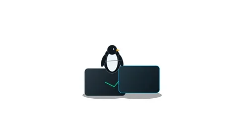 Icon or Object motion arctic penguin Vídeos de archivo 346182997