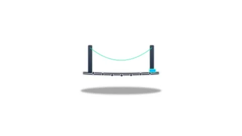 Icon or Object motion bridge structural monitor Video stock 346183163