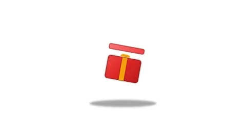Icon or Object motion  christmas gift box Vídeos de archivo 346183101