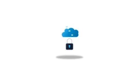 Icon or Object motion  cloud security lock Vídeos de archivo 346182968