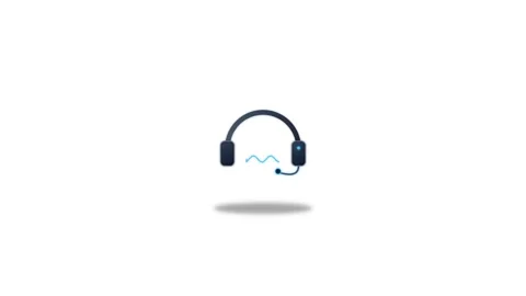 Icon or Object motion customer support headset Vídeos de archivo 346183033