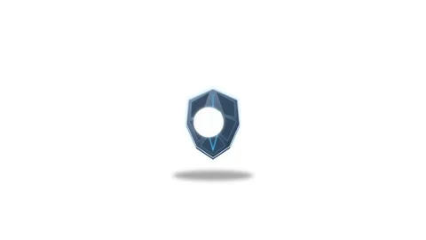 Icon or Object motion cyber warning shield v2 Vídeos de archivo 346183007