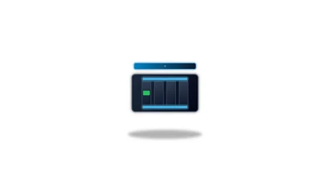 Icon or Object motion ev battery module animation Video stock 346182954