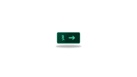 Icon or Object motion  exit sign glow Vídeos de archivo 346183003