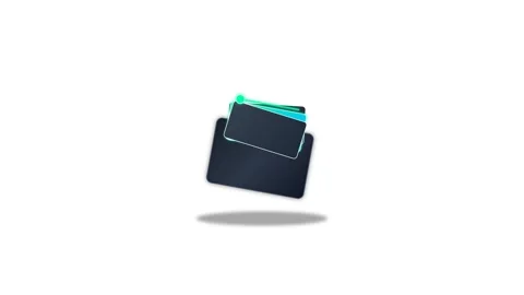 Icon or Object motion fintech wallet Stock-Footage 346183150