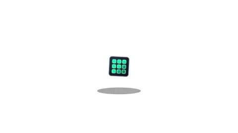 Icon or Object motion generative art cube Stock-Footage 346183189