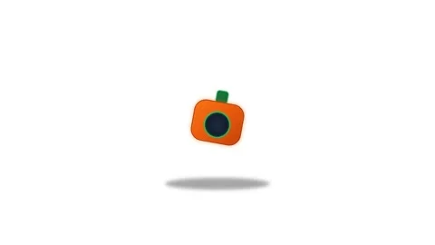 Icon or Object motion  halloween pumpkin lock Stock-Footage 346183099