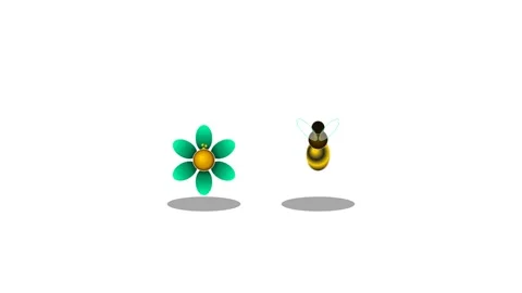 Icon or Object motion pollinator bee Stock Footage 346182993