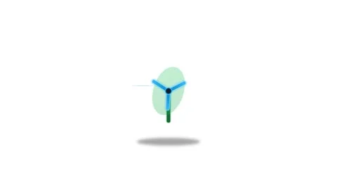 Icon or Object motion wind energy leaf Stock Footage 346183070