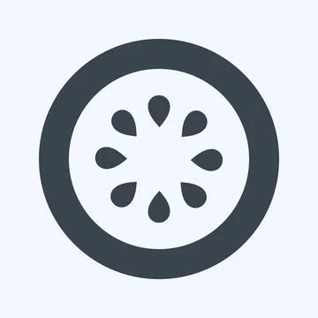 Icon Orange Slice. suitable for Spa symbol. glyph style. simple design editab Stock Illustration