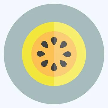 Icon Orange Slice. suitable for Spa symbol. flat style. simple design editabl Stock Illustration