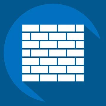 Icon Outer Wall. related to Building Material symbol. long shadow style. si.. Stock Illustration