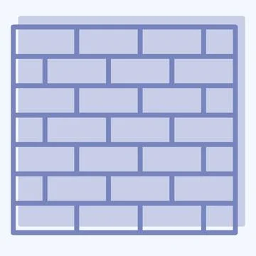 Icon Outer Wall. related to Building Material symbol. two tone style. simpl.. Stock Illustration