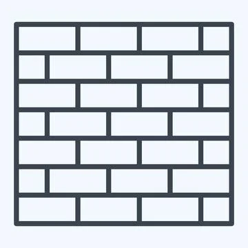 Icon Outer Wall. related to Building Material symbol. line style. simple de.. Ilustración de archivo