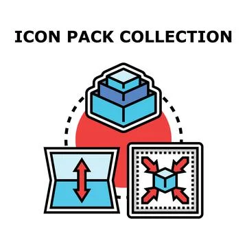 Icon pack collection with scalable user interface elements イラスト素材