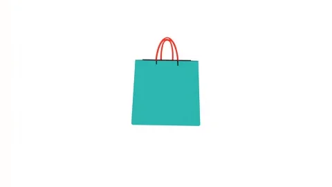 The icon of the package from the store isolated on a white background Stock Footage 286371047