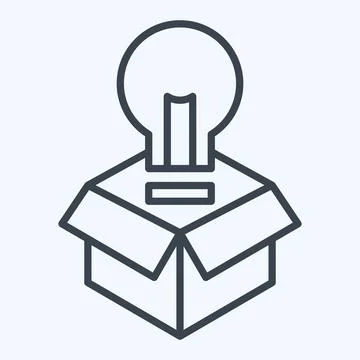 Icon Packaging Design. related to Creative Concept symbol. line style. simp.. Stock Illustration