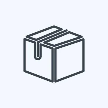 Icon Packaging. suitable for Education symbol. line style. simple design edit Stock Illustration