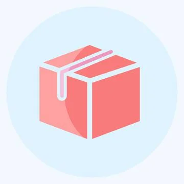 Icon Packaging. suitable for Education symbol. flat style. simple design edit Stock Illustration