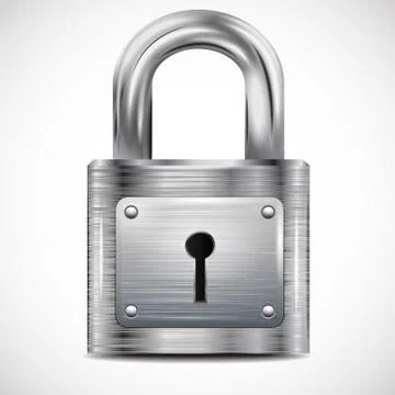 Icon padlock, metal structure Stock Illustration