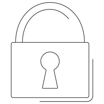 Icon of a padlock symbolizing security, privacy, and protection Stock Illustration
