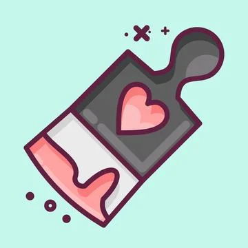 Icon Paint Brush. suitable for Paint Art Tools symbol. MBE style. simple desi Illustrazione stock