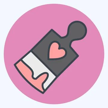 Icon Paint Brush. suitable for Paint Art Tools symbol. color mate style. simp Illustrazione stock