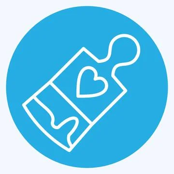Icon Paint Brush. suitable for Paint Art Tools symbol. blue eyes style. simpl Illustrazione stock