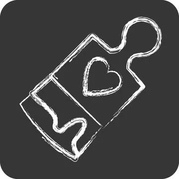 Icon Paint Brush. suitable for Paint Art Tools symbol. chalk Style. simple .. Stock Illustration