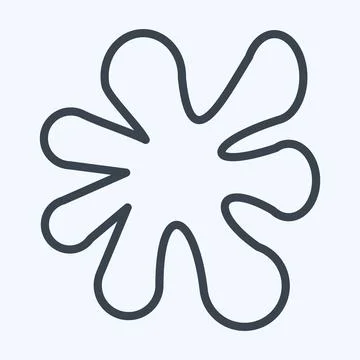 Icon Paint Splash. suitable for Paint Art Tools symbol. line style. simple de Stock Illustration