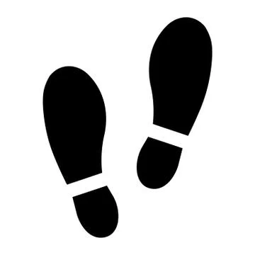 Icon pair of human footprints. Vector illustration eps 10. Stock Illustration