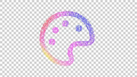 Icon palette is made up of LED square shapes. There are bright diodes and there Stock Illustration