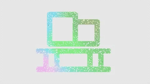 Icon pallet is made up of LED square shapes that shimmer and flicker. There are Video stock 299209150