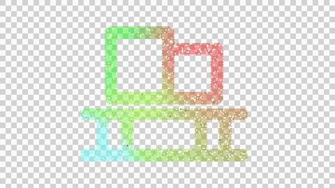 Icon pallet is made up of LED square shapes. There are bright diodes and there Stock Illustration