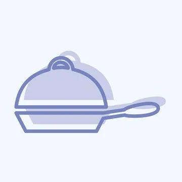 Icon Pan 2 - Two Tone Style - Simple illustration, Editable stroke. Stockillustratie