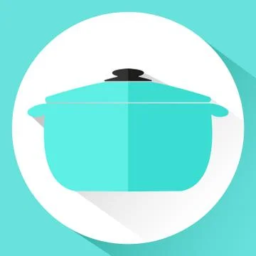 Icon. Pan in flat style isolated on white background. Vector illustration. Stock Illustration