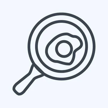 Icon Pan - Line Style - Simple illustration,Editable stroke Stock Illustration