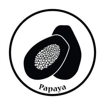 Icon of Papaya Stock Illustration