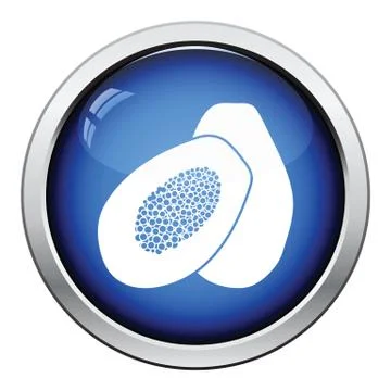 Icon of Papaya Stock Illustration