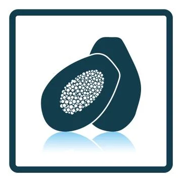 Icon of Papaya Stock Illustration